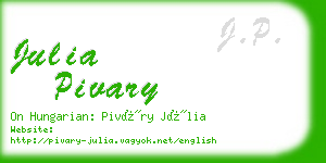 julia pivary business card